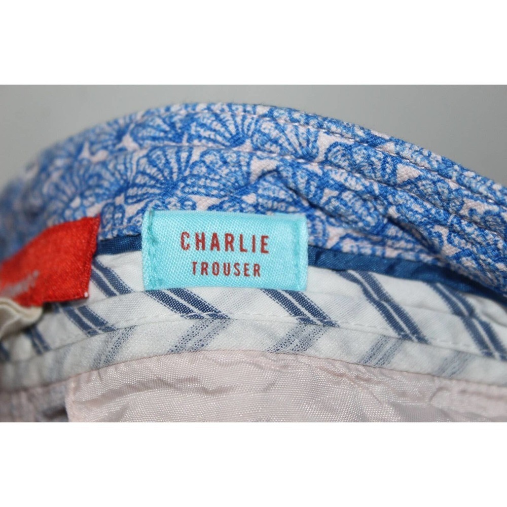 ✨2/$20 Cartonnier Sea Shell Print Charlie Trouser Pants Blue White 6 H14473 - Picture 10 of 16